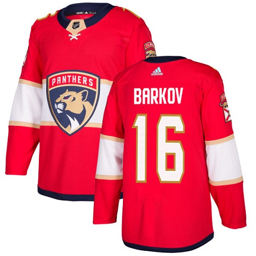 Adidas Men Florida Panthers 16 Aleksander Barkov Red Home Authentic Stitched NHL Jersey